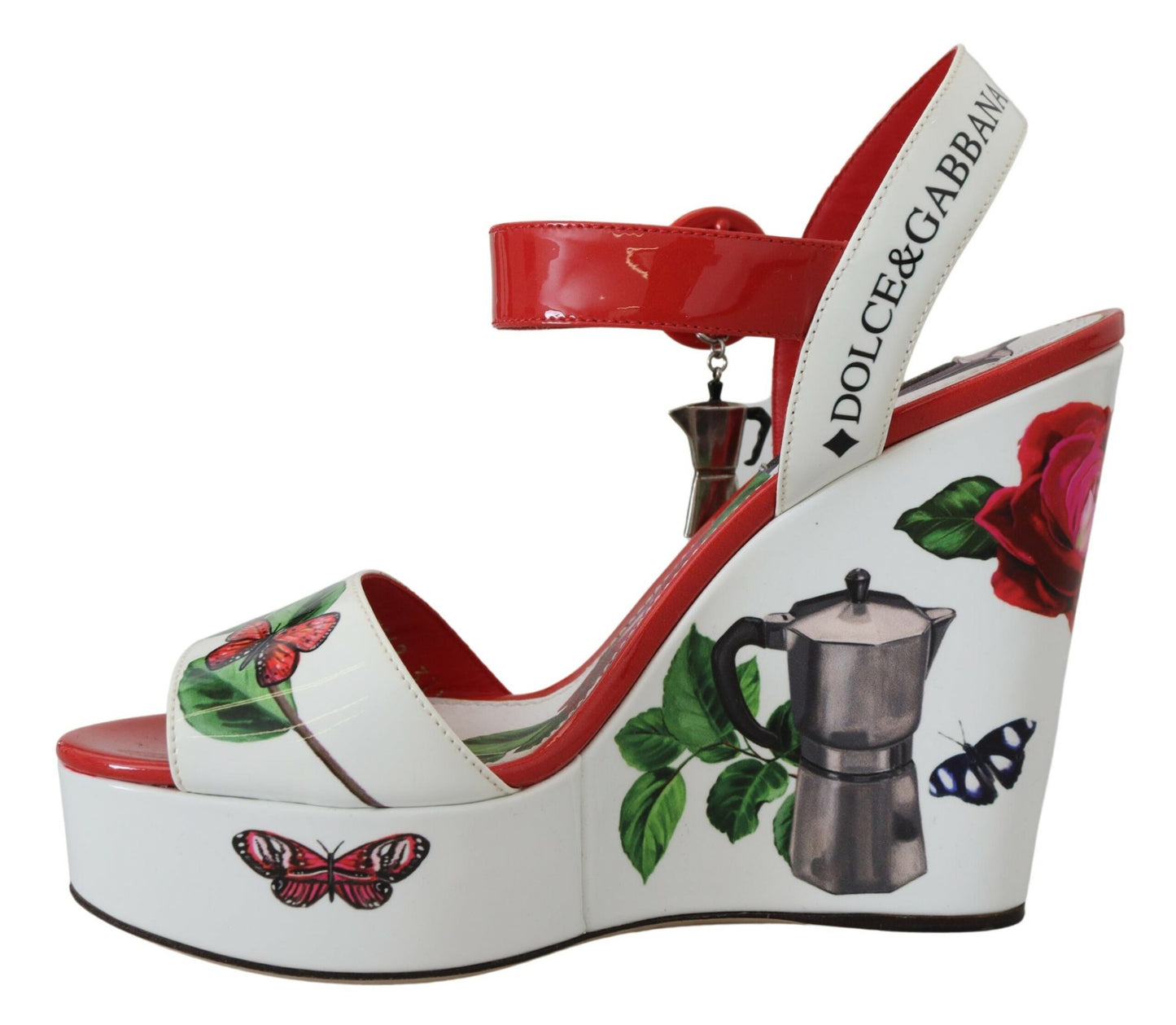 Dolce & Gabbana Multicolor Leather Wedge Sandals