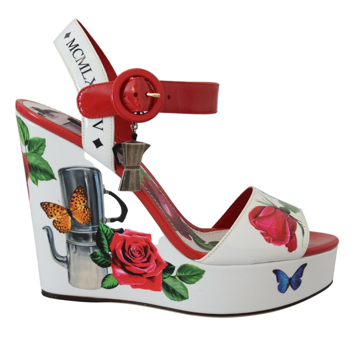 Dolce & Gabbana Multicolor Leather Wedge Sandals