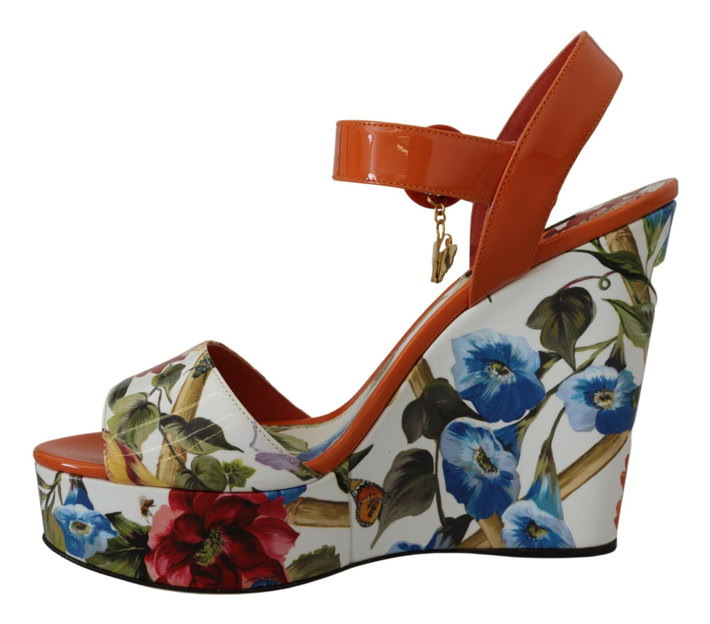 Dolce & Gabbana Multicolor Floral Print Wedge Sandals