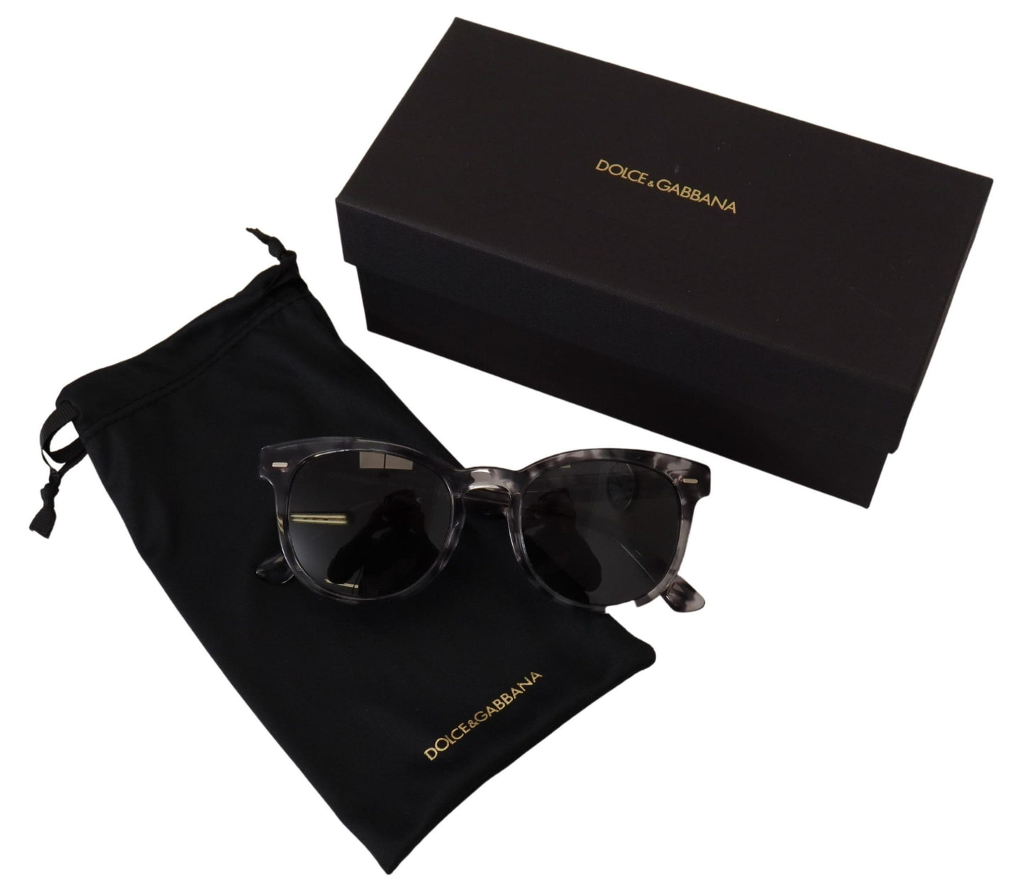 Dolce & Gabbana Elegant Black Havana Sunglasses