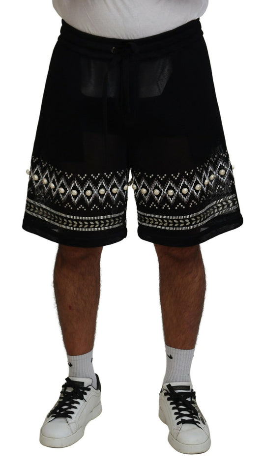 Dolce & Gabbana Elegant Monochrome Casual Shorts