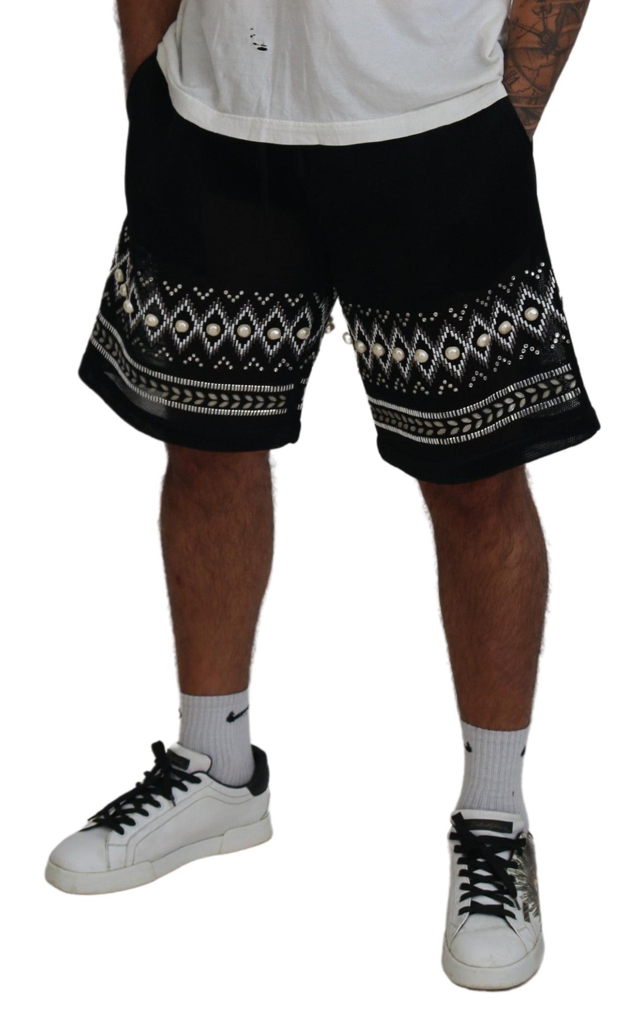 Dolce & Gabbana Elegant Monochrome Casual Shorts