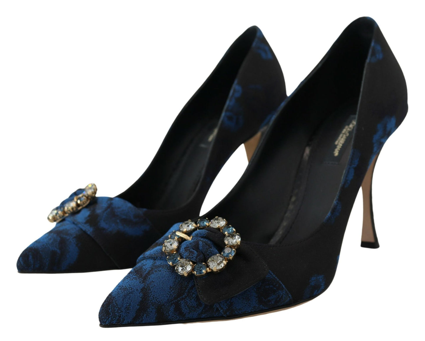 Dolce & Gabbana Elegant Crystal Embellished Blue Pumps