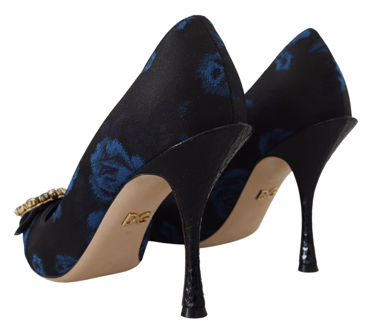 Dolce & Gabbana Elegant Crystal Embellished Blue Pumps