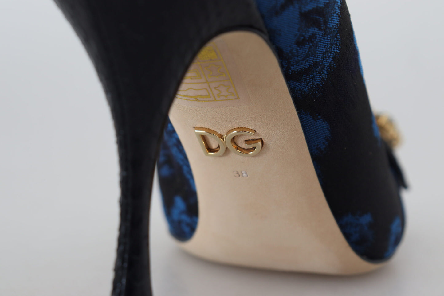 Dolce & Gabbana Elegant Crystal Embellished Blue Pumps