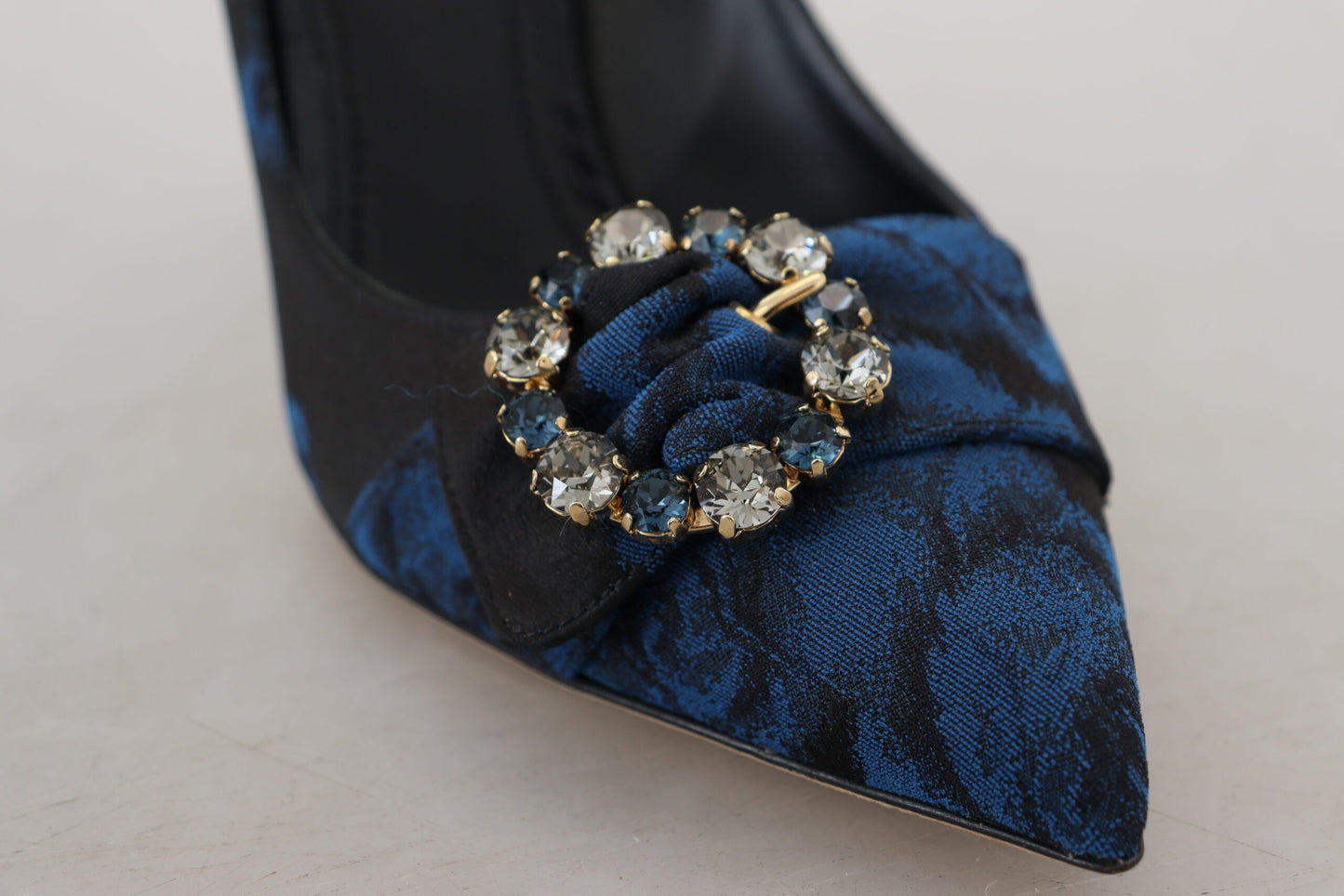 Dolce & Gabbana Elegant Crystal Embellished Blue Pumps