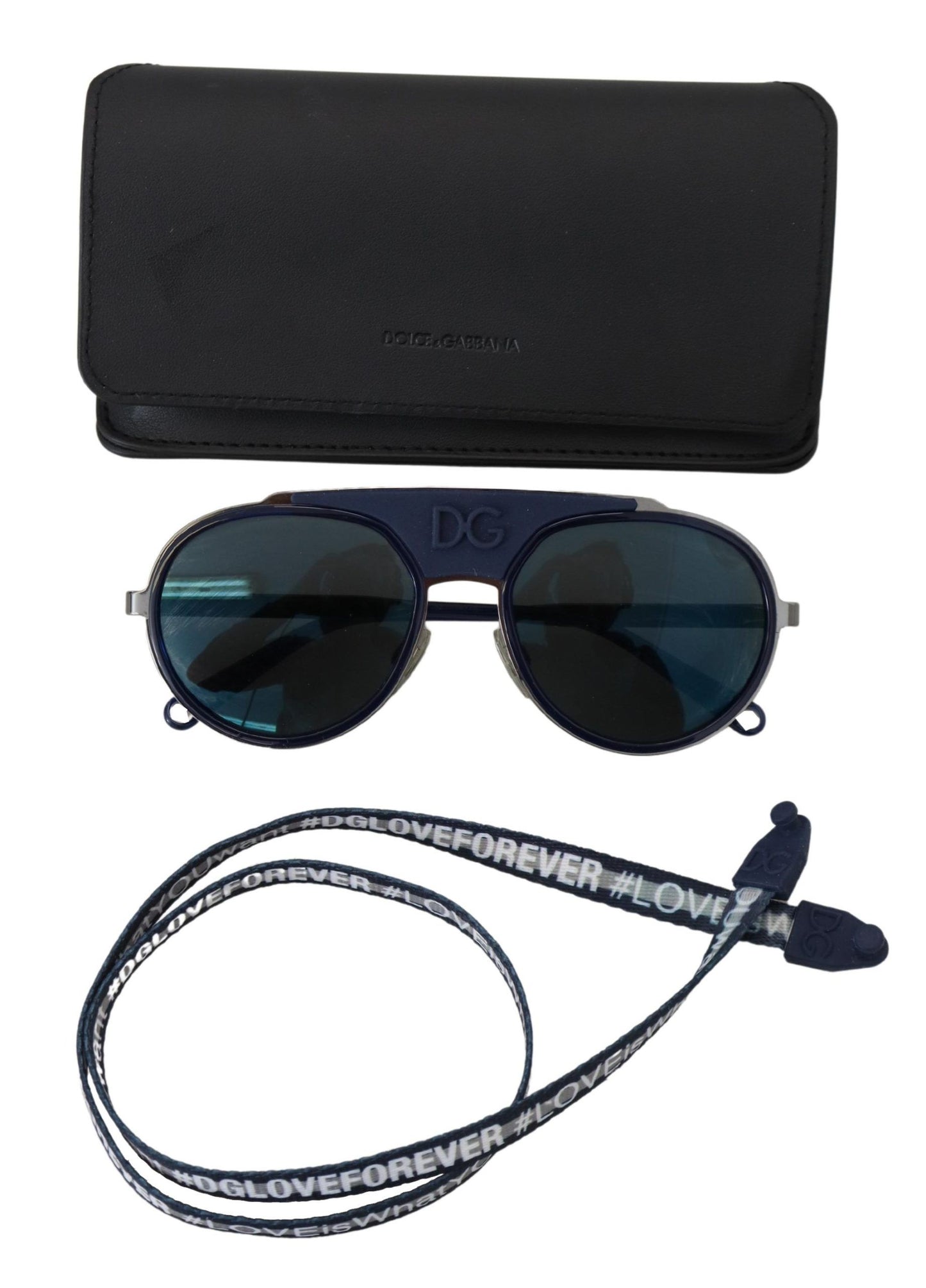 Dolce & Gabbana Elegant Unisex Blue Metal Sunglasses