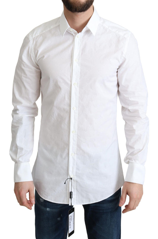 Dolce & Gabbana Elegant White Cotton Dress Shirt