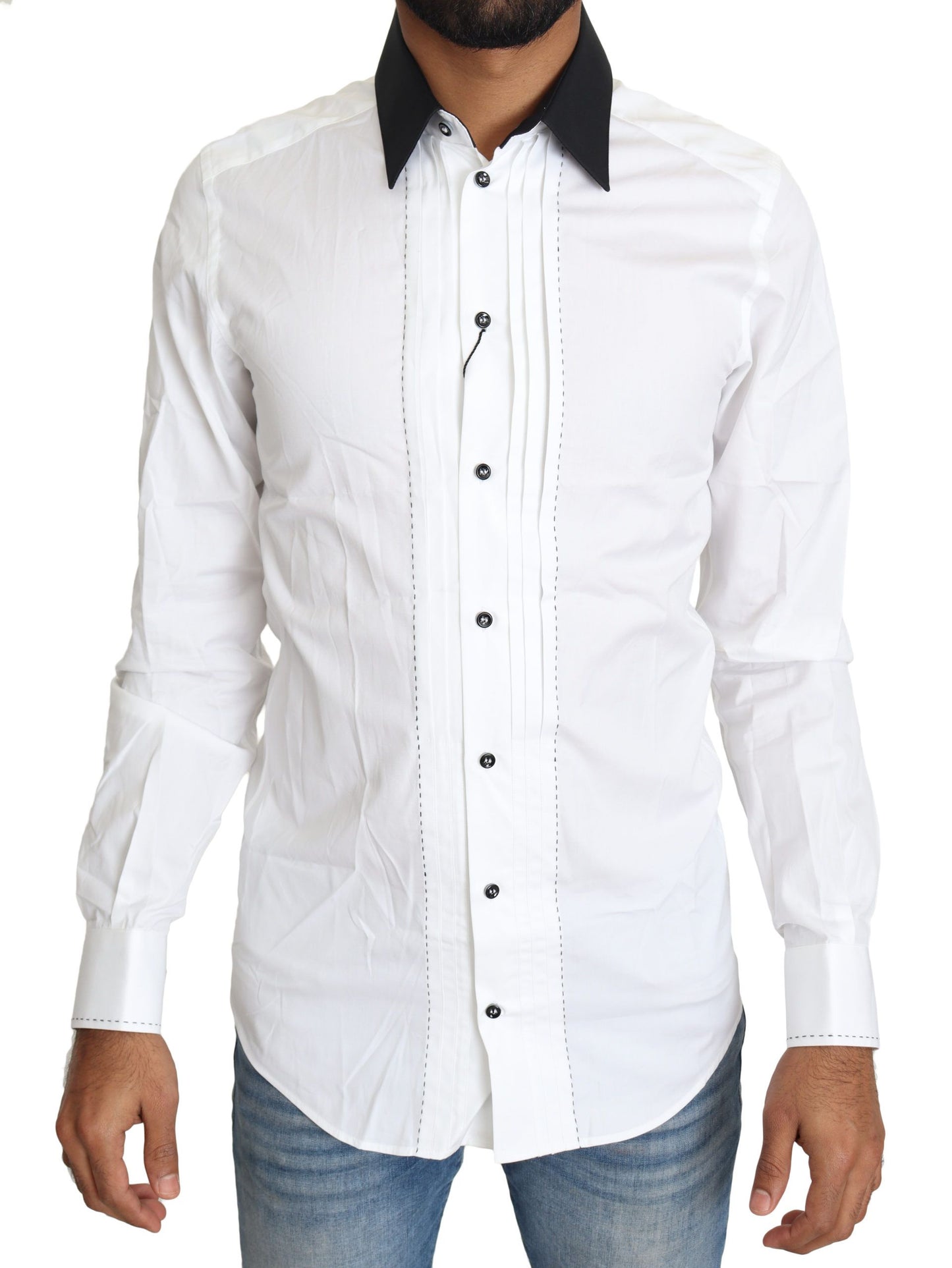 Dolce & Gabbana Elegant White Slim Fit Dress Shirt