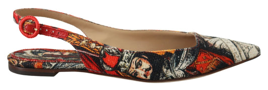 Dolce & Gabbana Chic Multicolor Flat Slingbacks