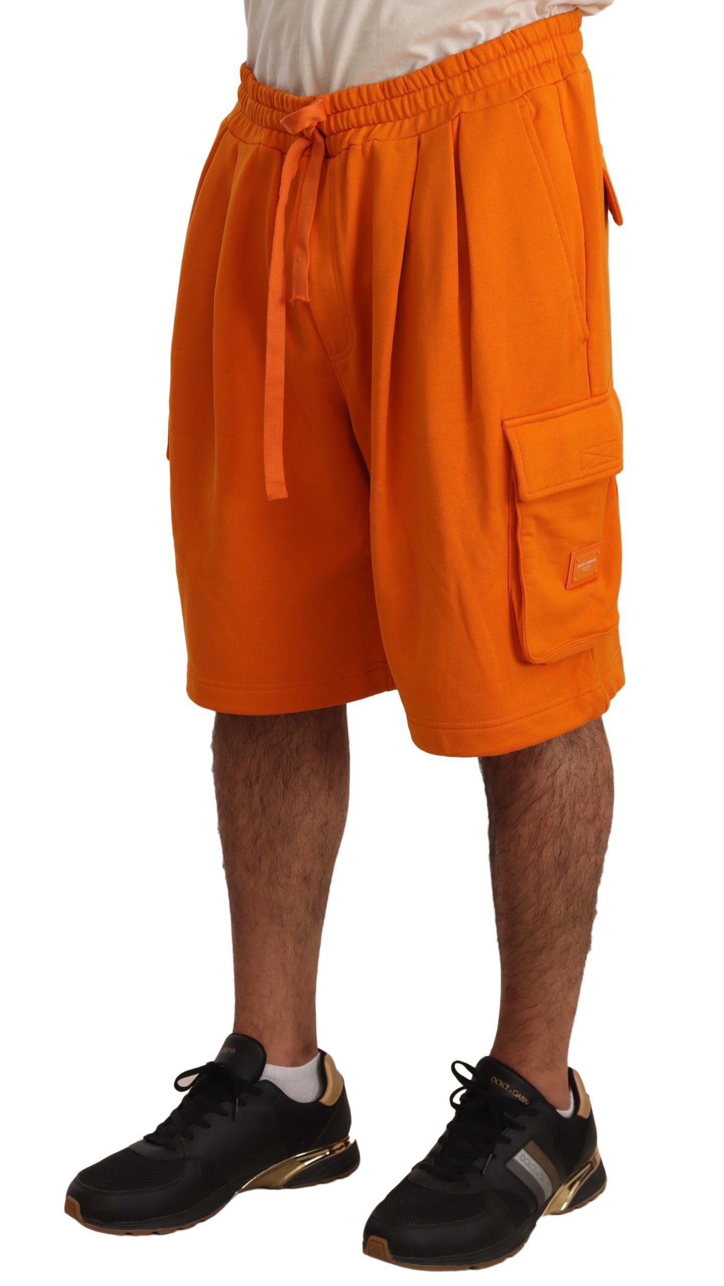 Dolce & Gabbana Elegant Tangerine Cargo Shorts