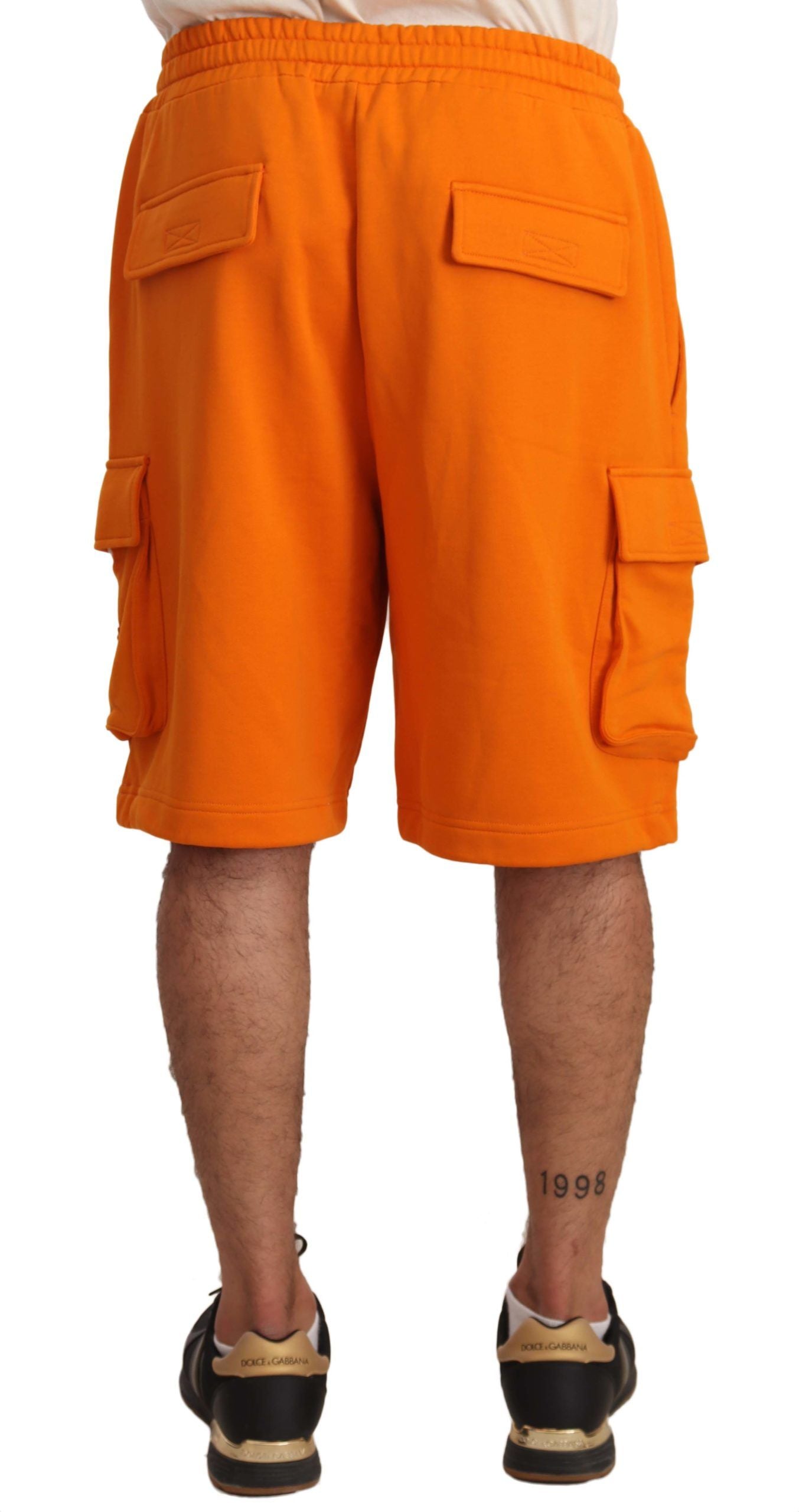 Dolce & Gabbana Elegant Tangerine Cargo Shorts