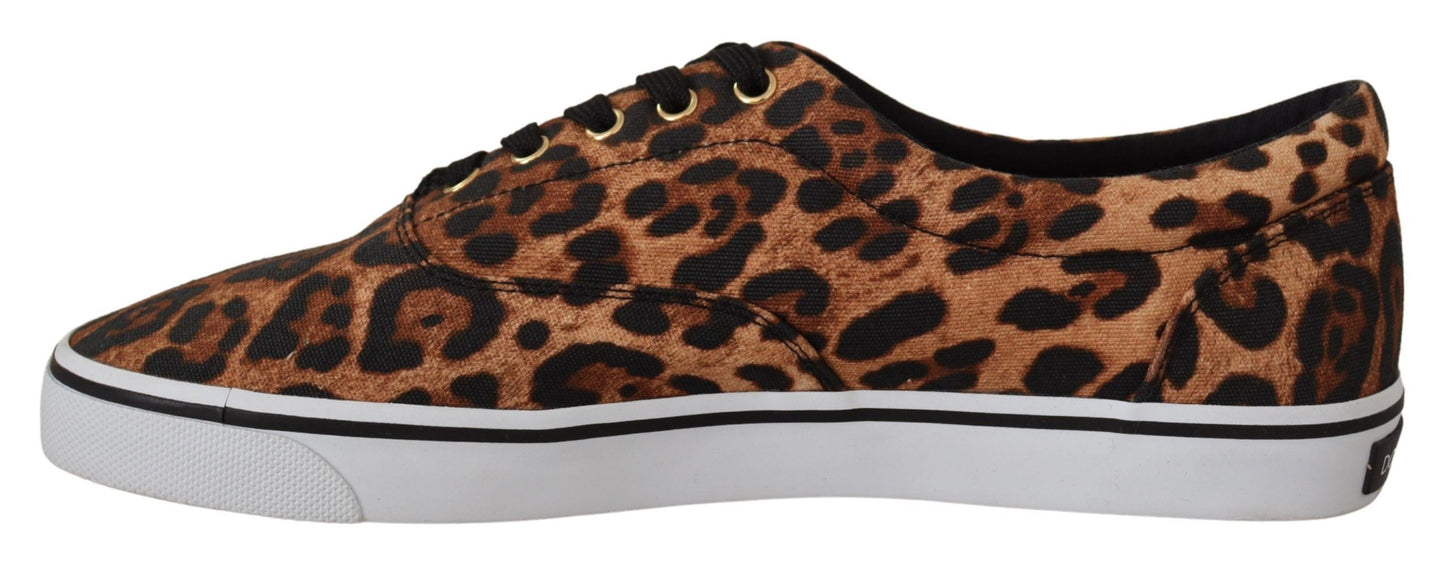 Dolce & Gabbana Leopard Print Canvas Sneakers