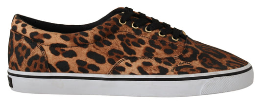 Dolce & Gabbana Leopard Print Canvas Sneakers