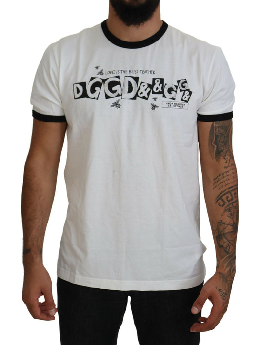 Dolce & Gabbana Elegant Crew Neck Logo Tee