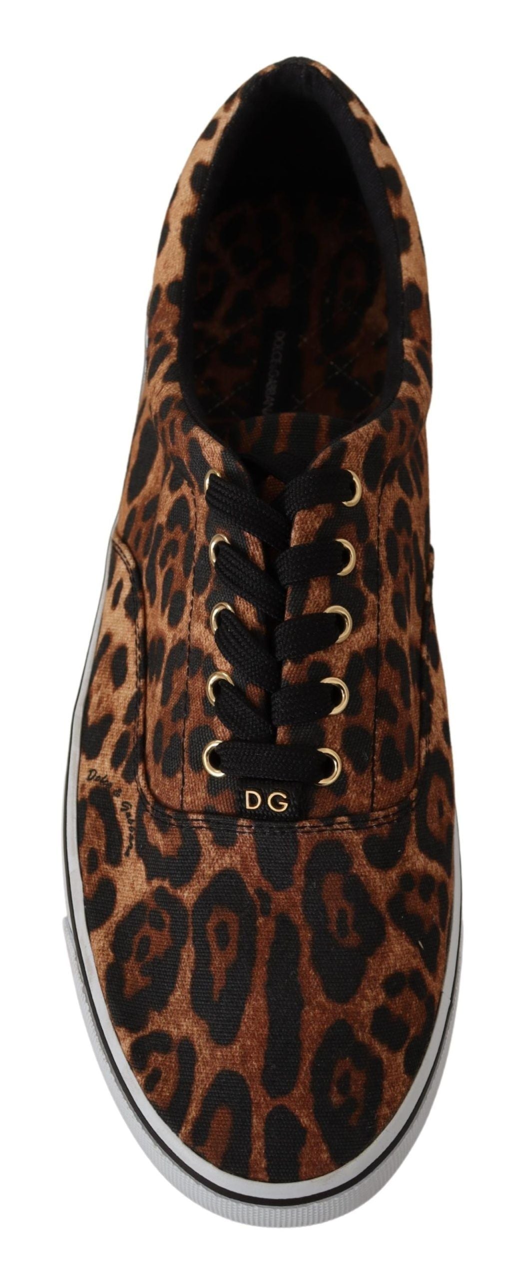 Dolce & Gabbana Leopard Print Canvas Sneakers