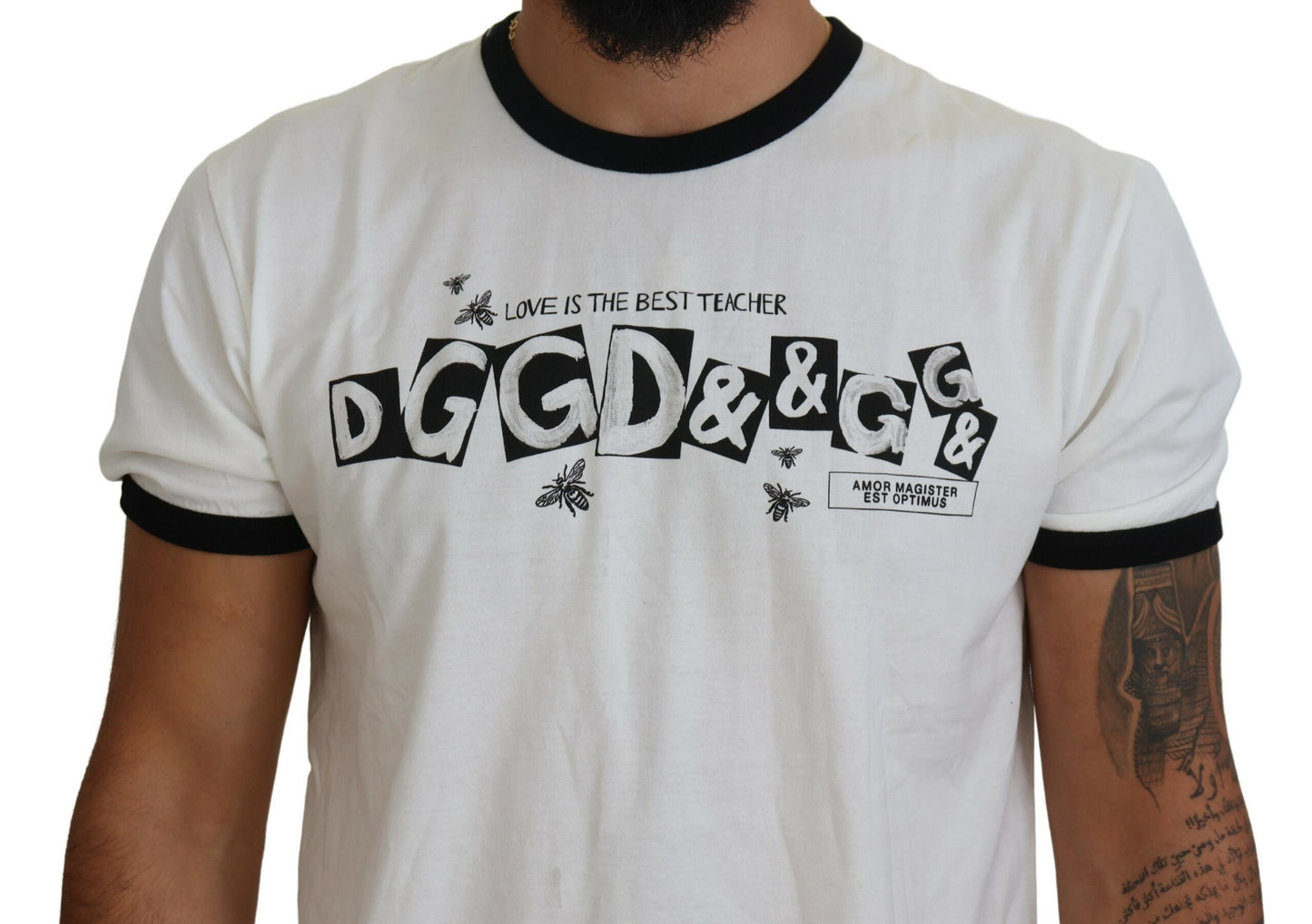 Dolce & Gabbana Elegant Crew Neck Logo Tee