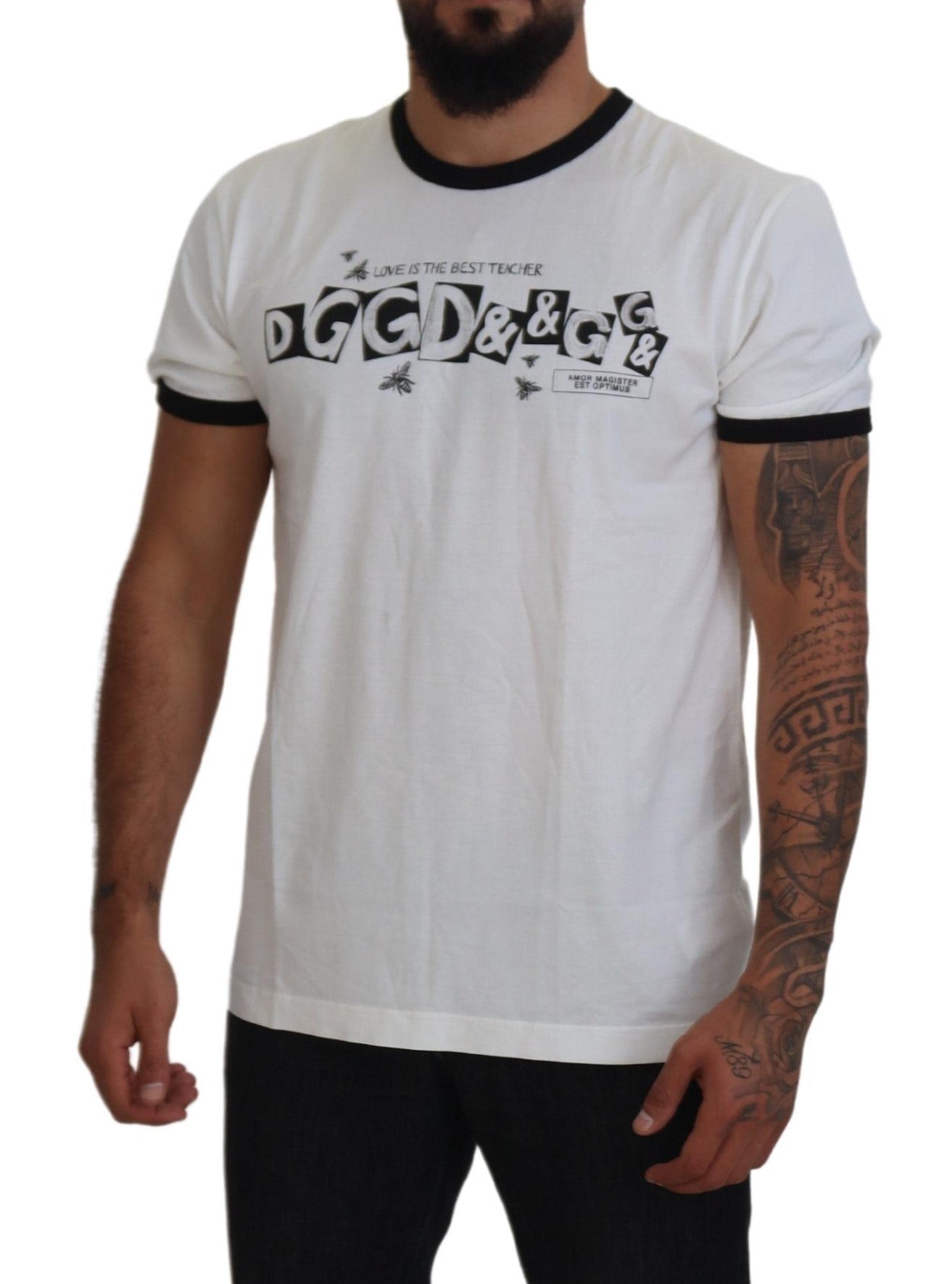 Dolce & Gabbana Elegant Crew Neck Logo Tee