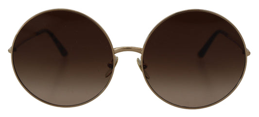 Dolce & Gabbana Elegant Gradient Brown Metal Sunglasses