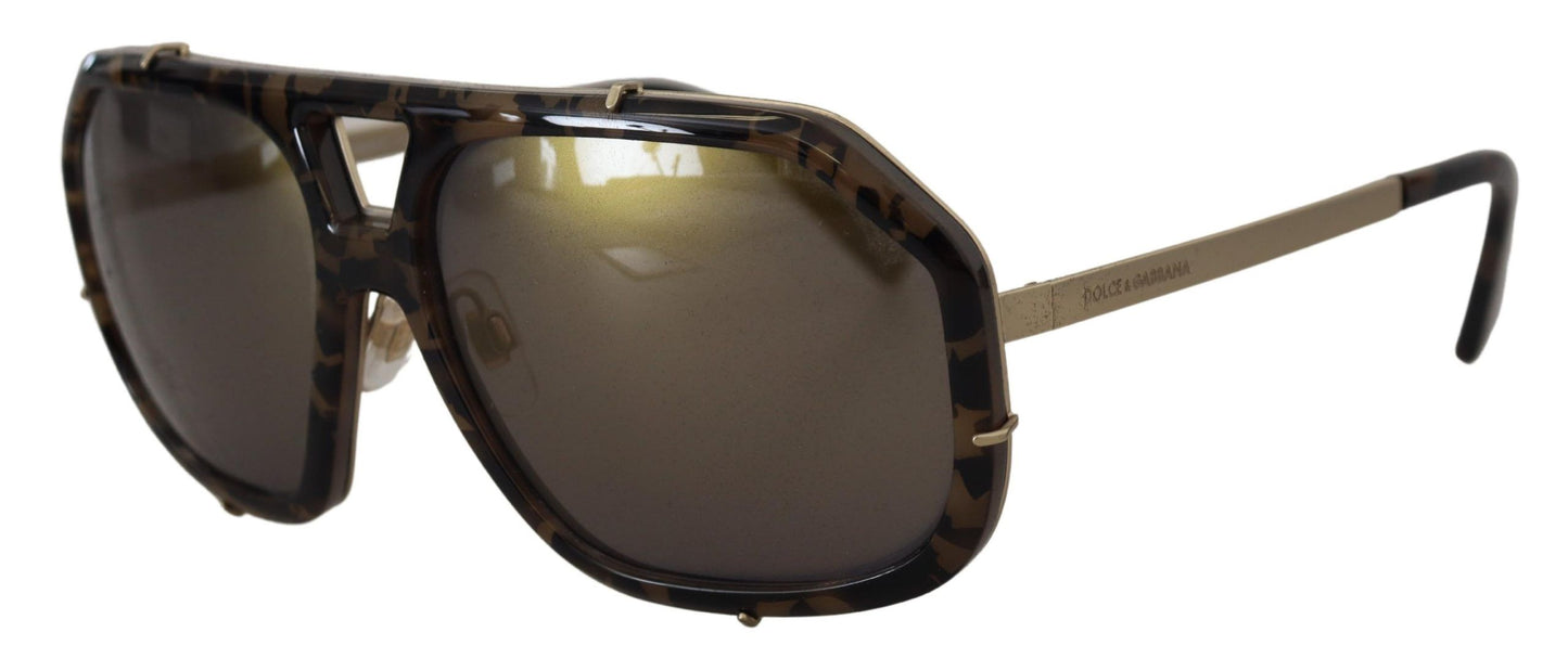 Dolce & Gabbana Brown Camo Matte Mirror DG2167 Sunglasses