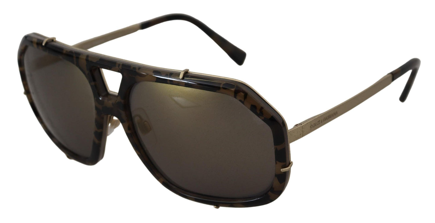 Dolce & Gabbana Brown Camo Matte Mirror DG2167 Sunglasses