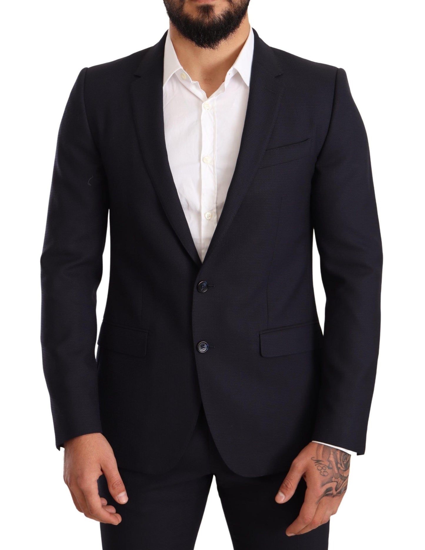 Dolce & Gabbana Blue Fantasy Slim Fit Wool MARTINI Suit