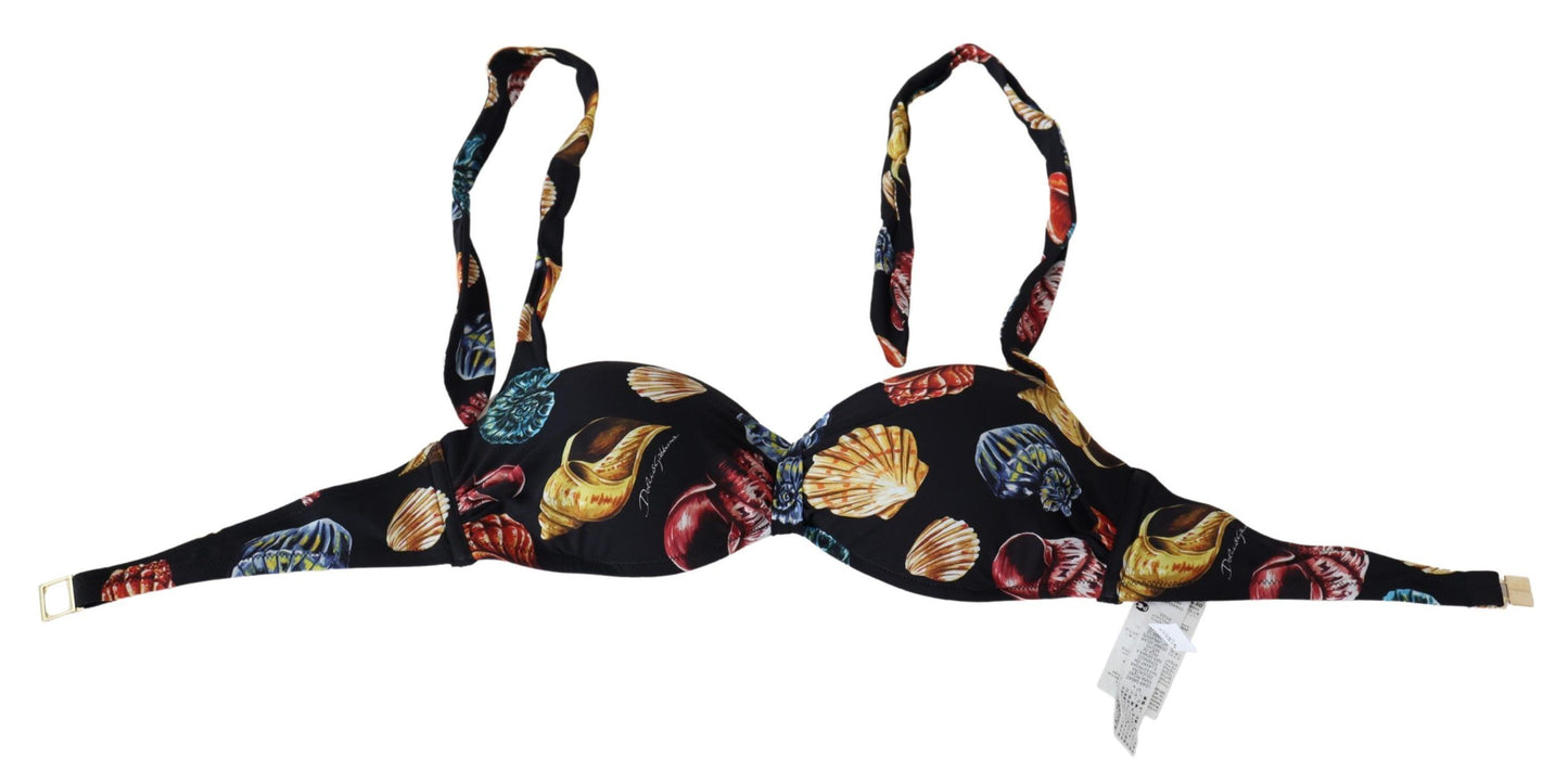 Dolce & Gabbana Chic Seashell Print Bikini Top