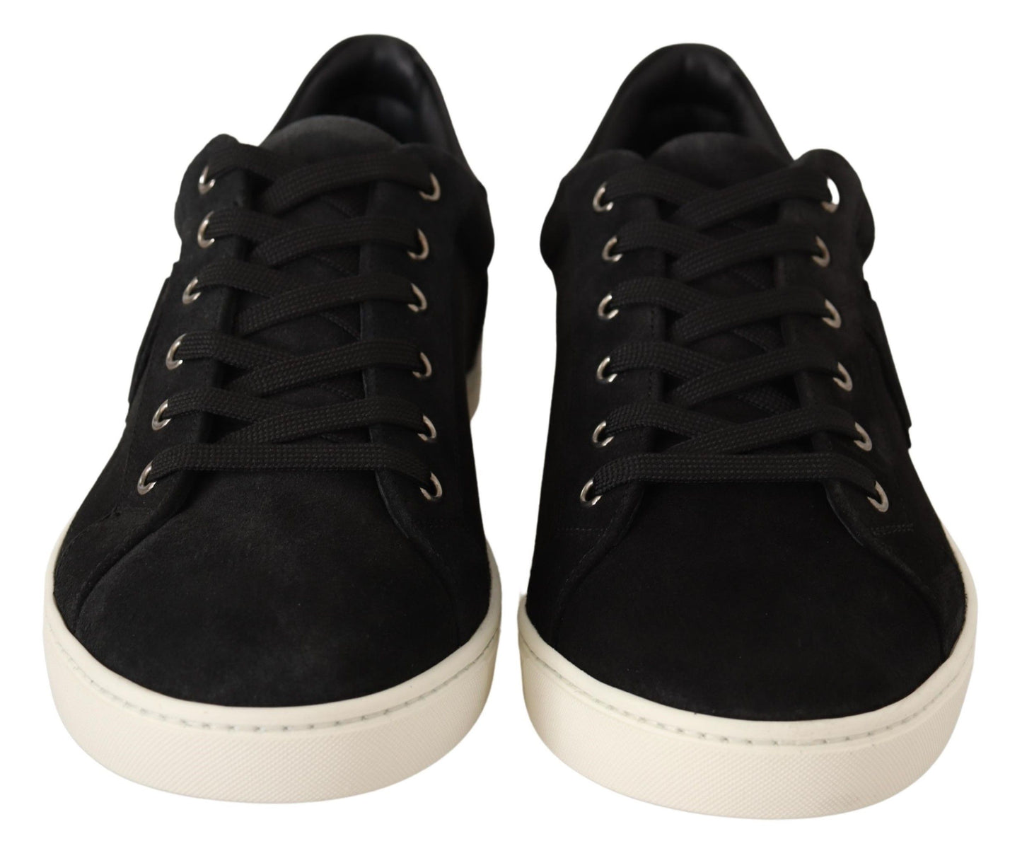 Dolce & Gabbana Elegant Black Leather Casual Sneakers