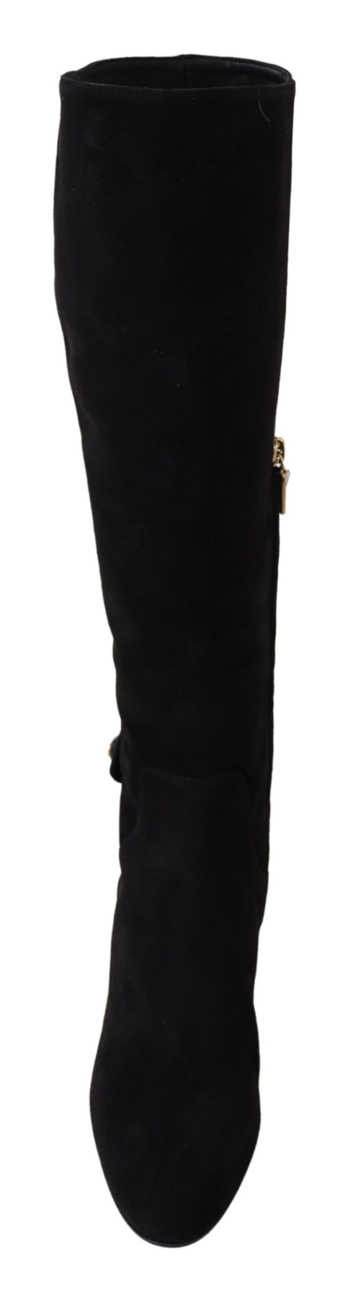 Dolce & Gabbana Elegant Black Suede Vally Boots