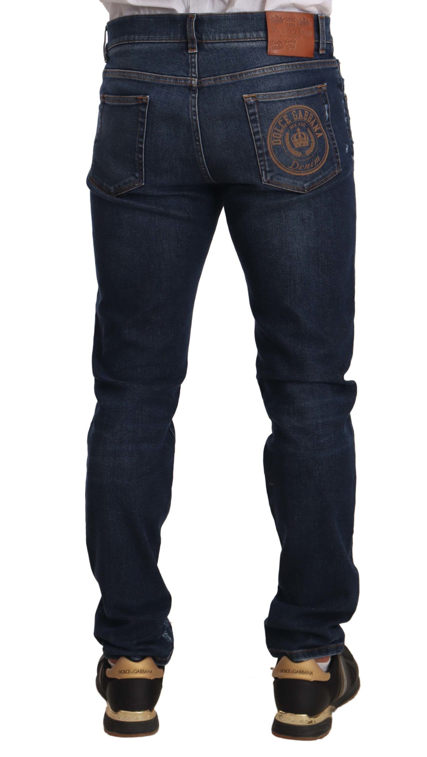 Dolce & Gabbana Chic Slim Fit Stretch Cotton Jeans