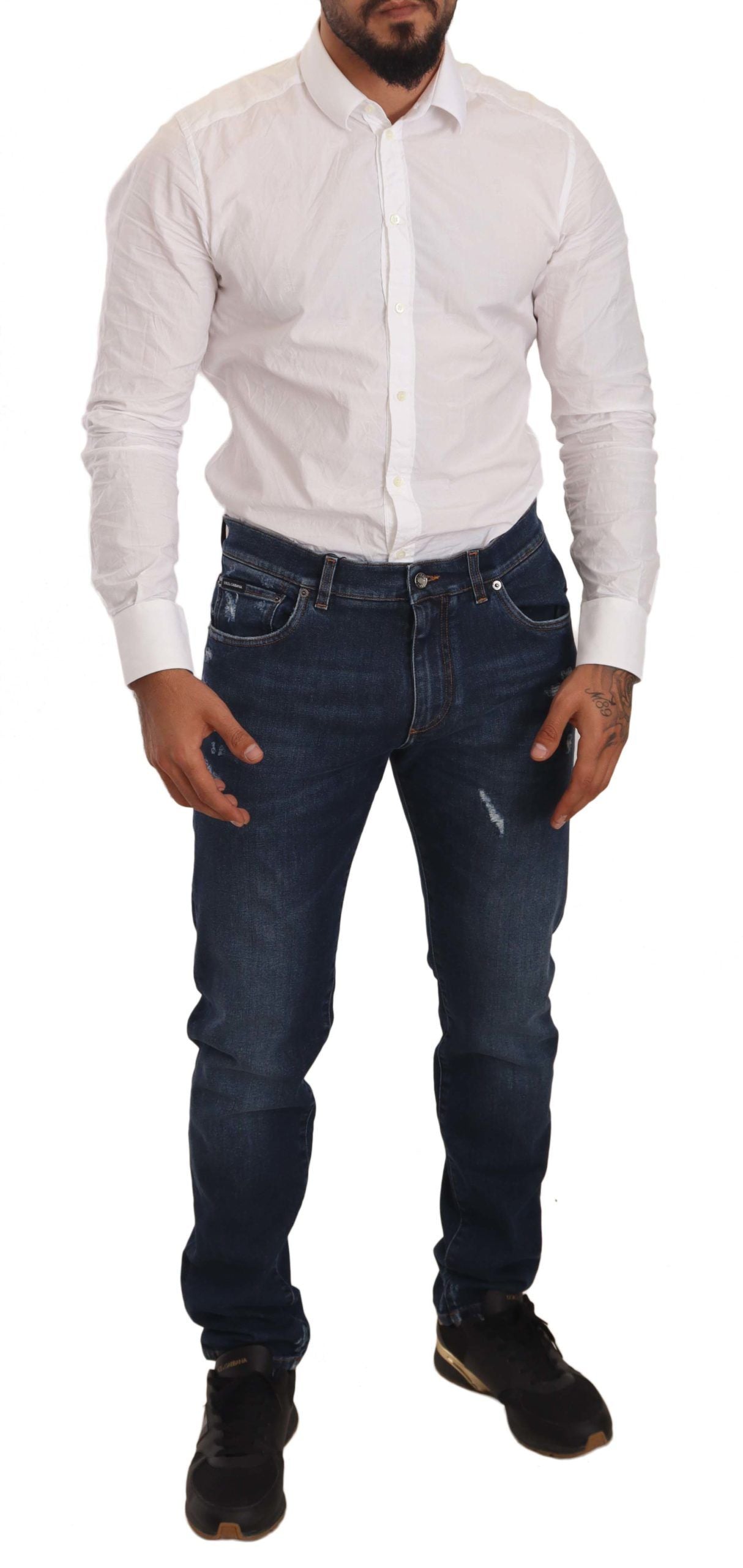 Dolce & Gabbana Chic Slim Fit Stretch Cotton Jeans