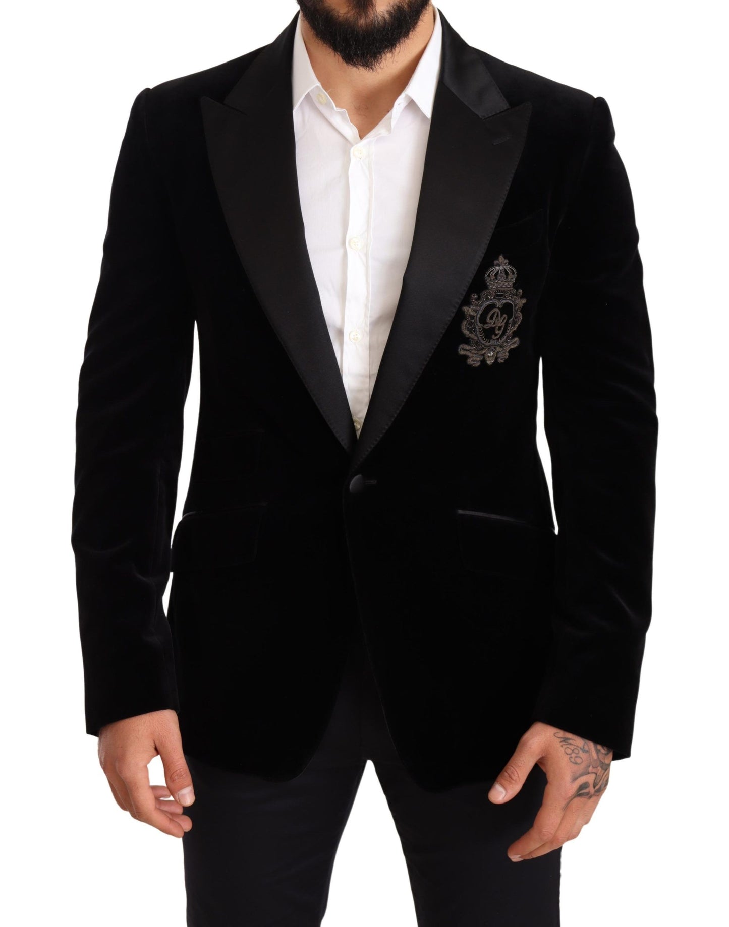 Dolce & Gabbana Elegant Slim Fit Sicilia Blazer with Embroidery