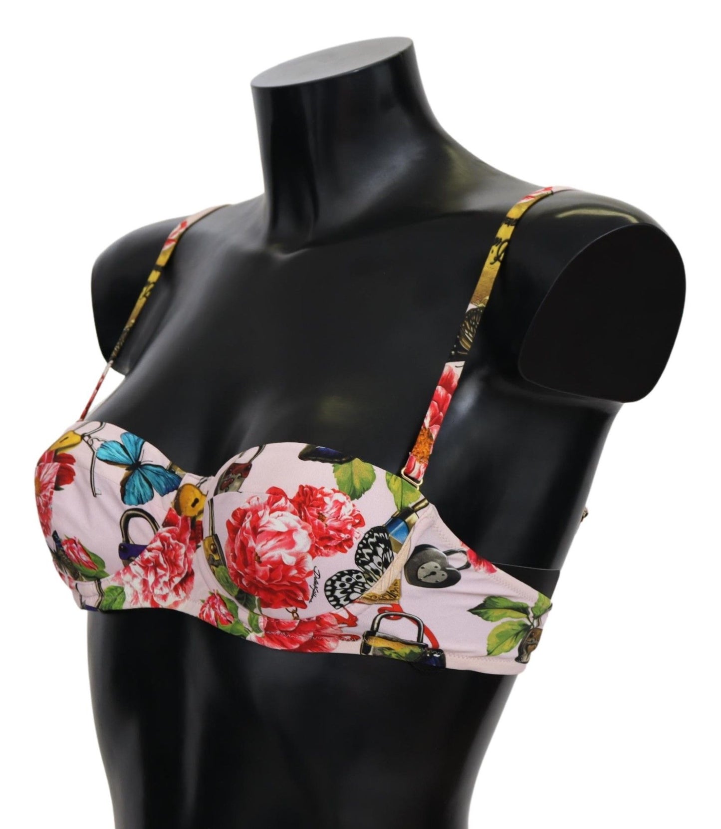 Dolce & Gabbana Vibrant Floral Bikini Top - Lightweight & Elastic