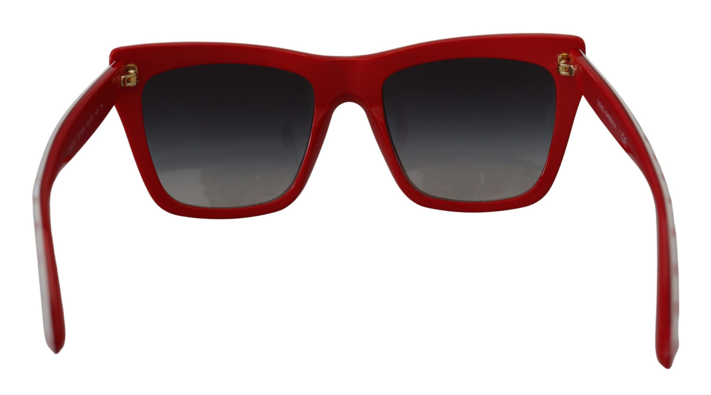 Dolce & Gabbana Chic Red and White Polka Dot Sunglasses