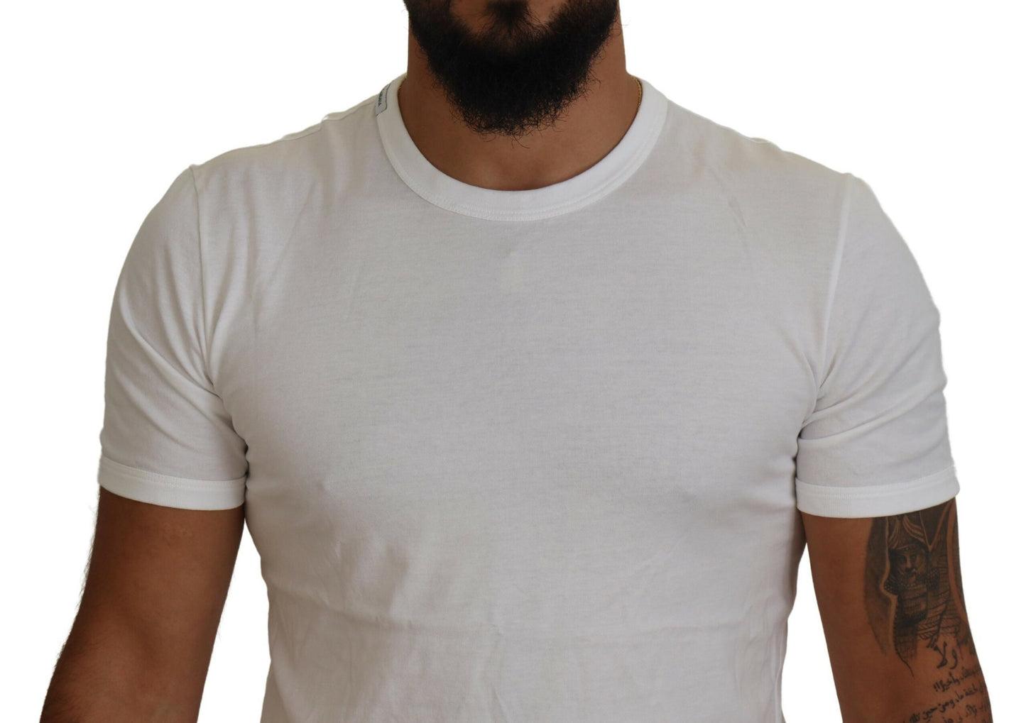 Dolce & Gabbana Sophisticated White Crew Neck Tee