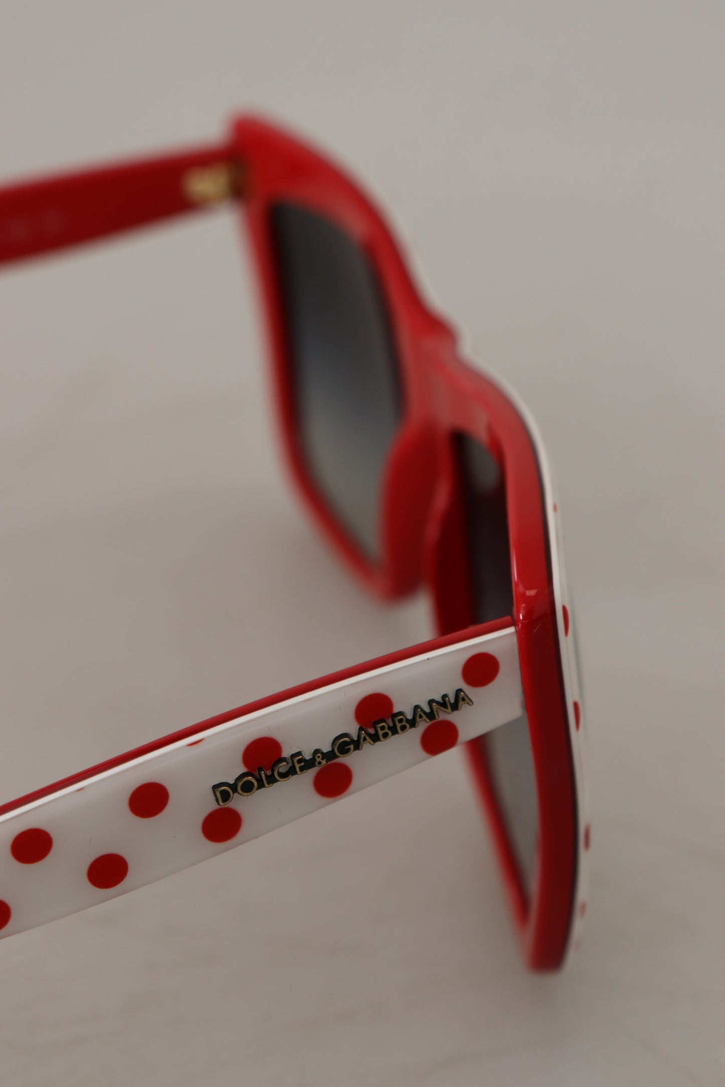 Dolce & Gabbana Chic Red and White Polka Dot Sunglasses