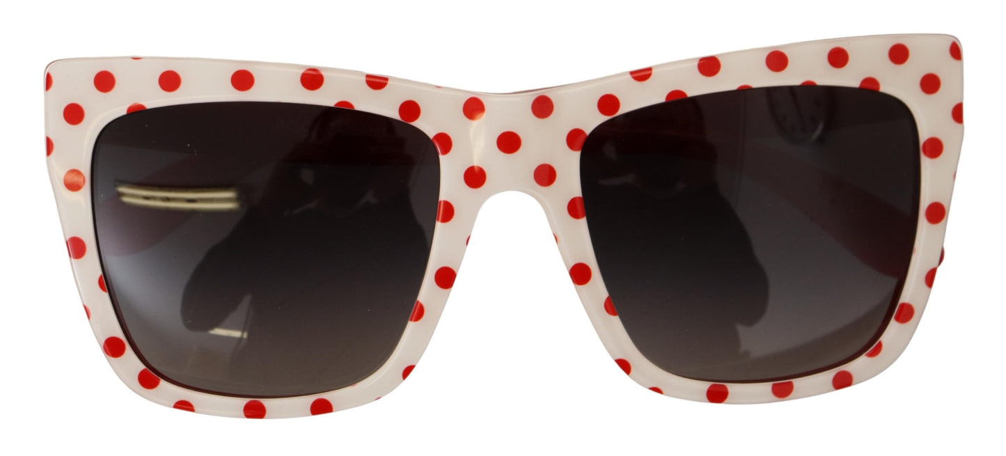 Dolce & Gabbana Chic Red and White Polka Dot Sunglasses