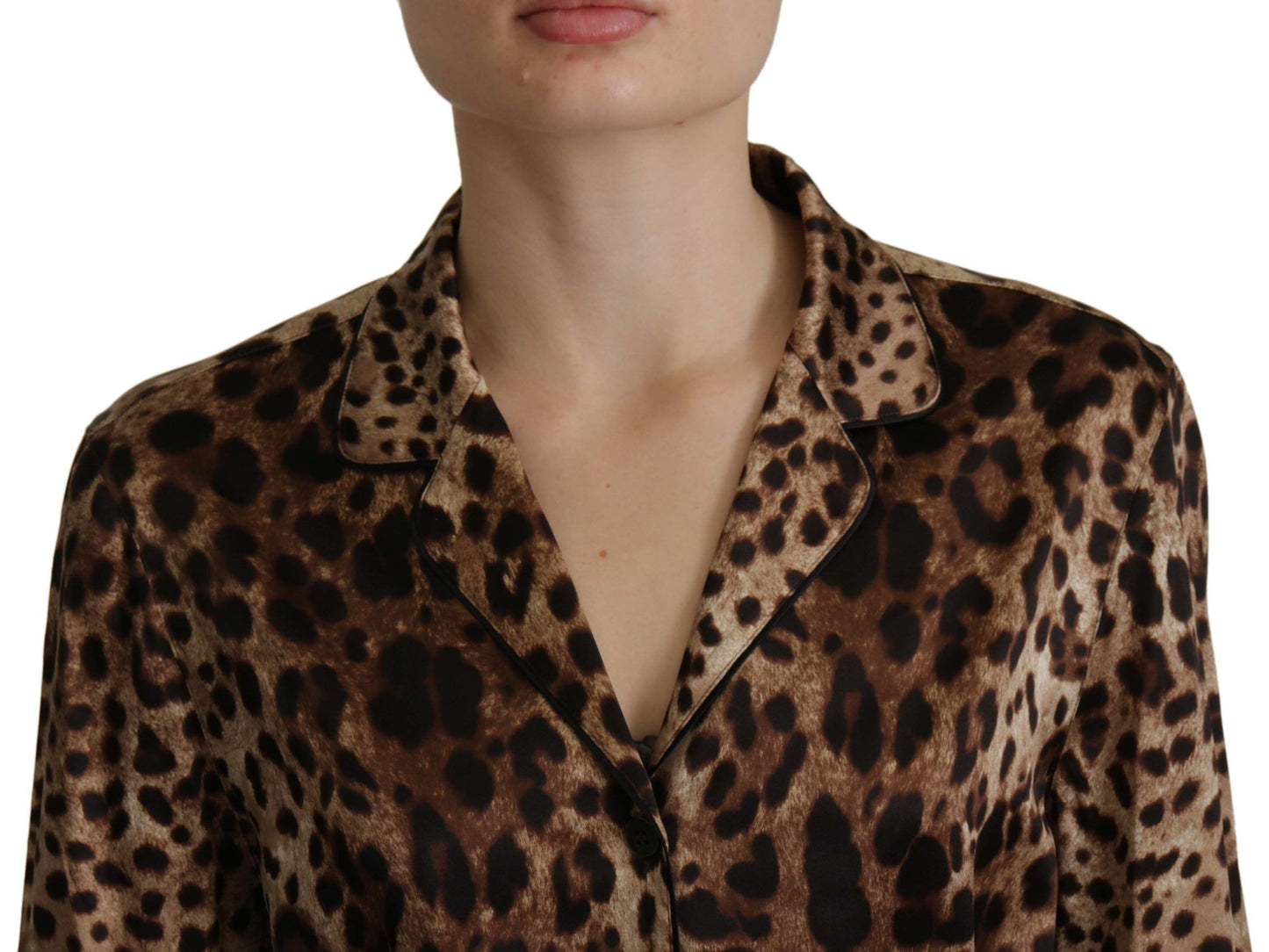 Dolce & Gabbana Elegant Leopard Silk Blouse