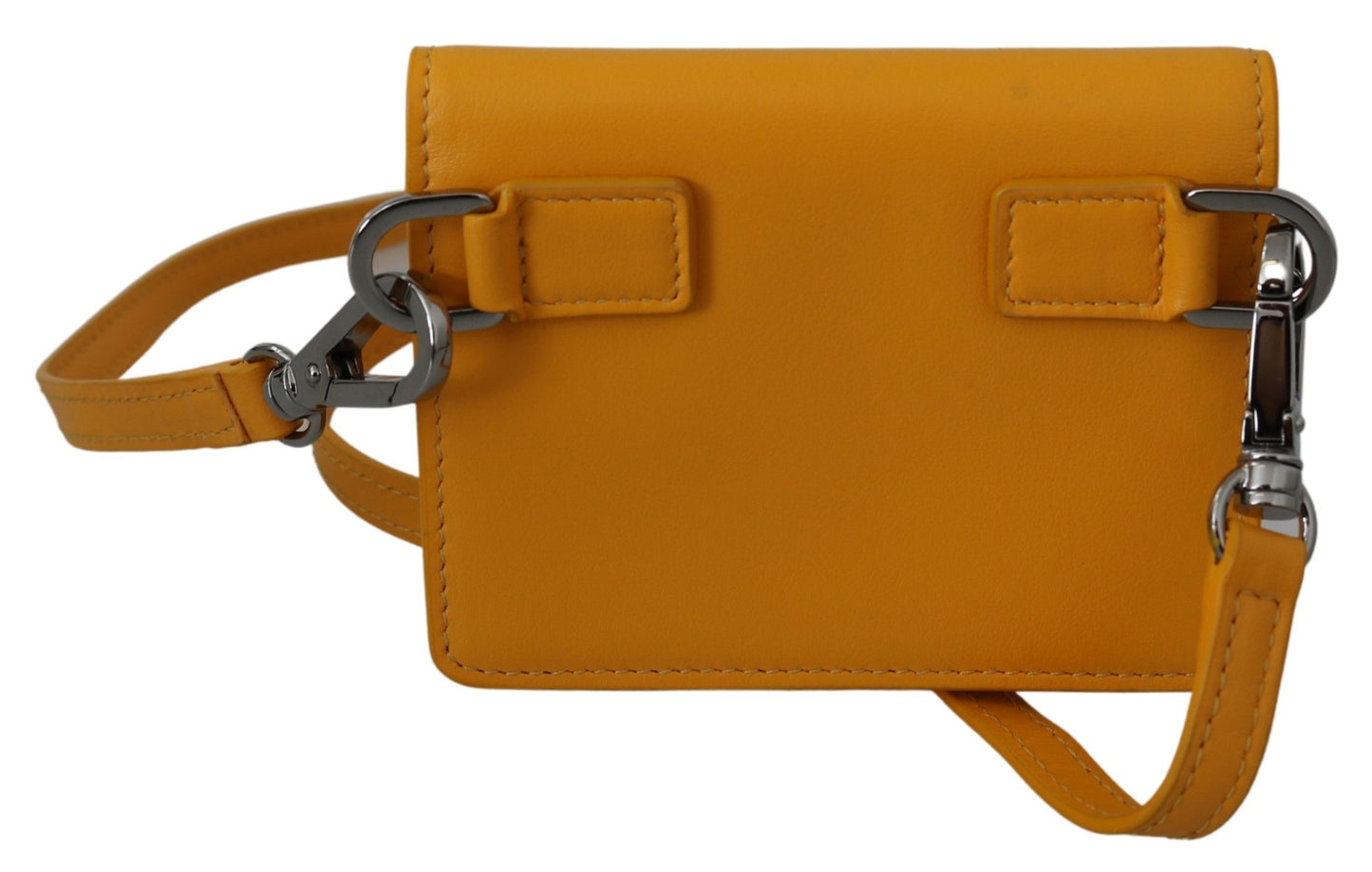 Dolce & Gabbana Sunny Yellow Leather Bifold Wallet with Strap