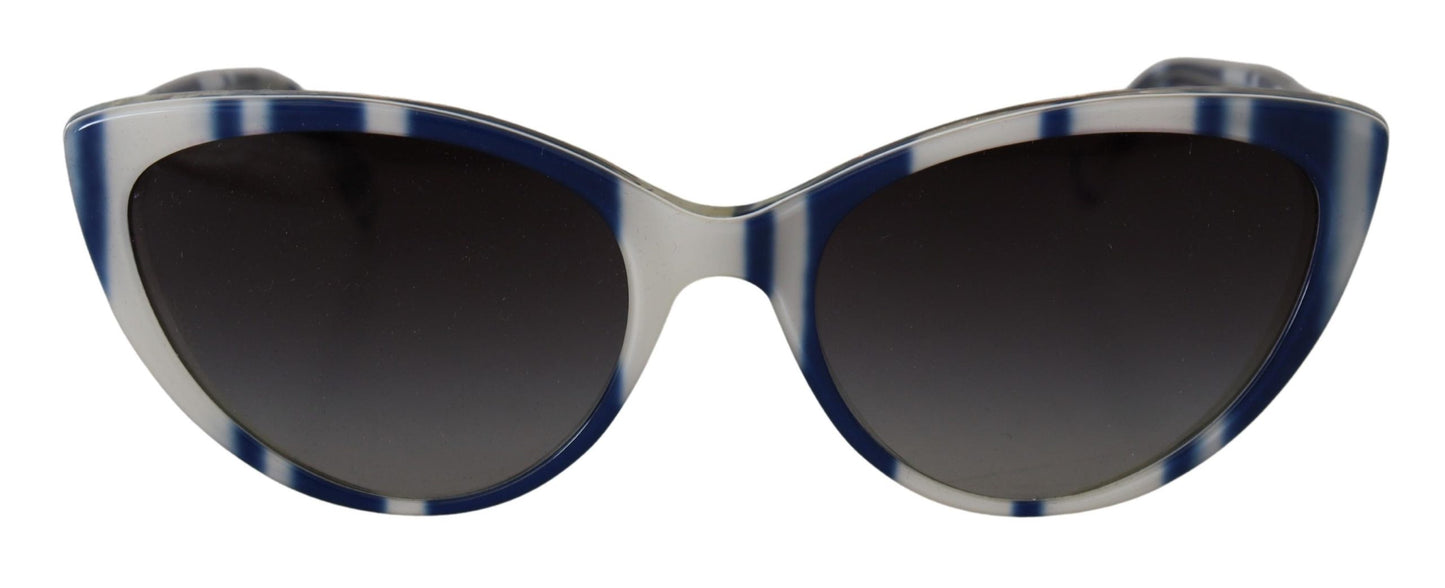 Dolce & Gabbana Elegant Blue & White Gradient Sunglasses