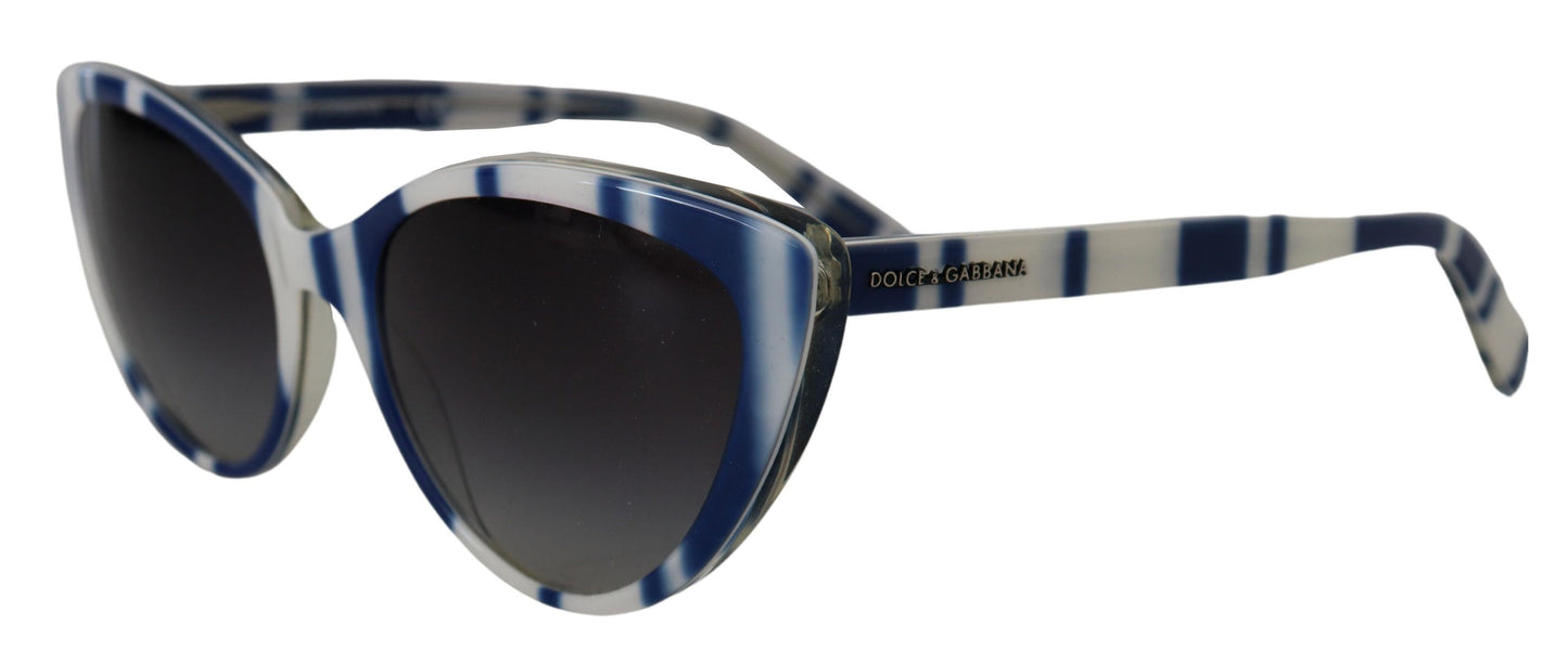 Dolce & Gabbana Elegant Blue & White Gradient Sunglasses