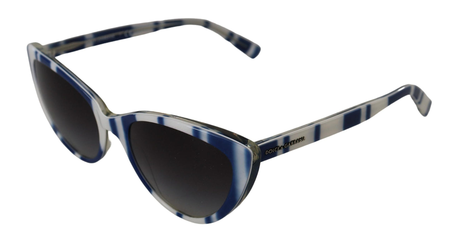 Dolce & Gabbana Elegant Blue & White Gradient Sunglasses