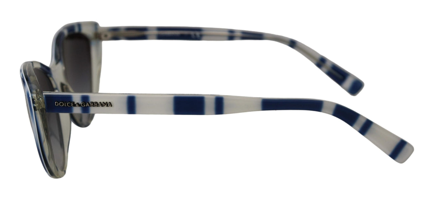 Dolce & Gabbana Elegant Blue & White Gradient Sunglasses