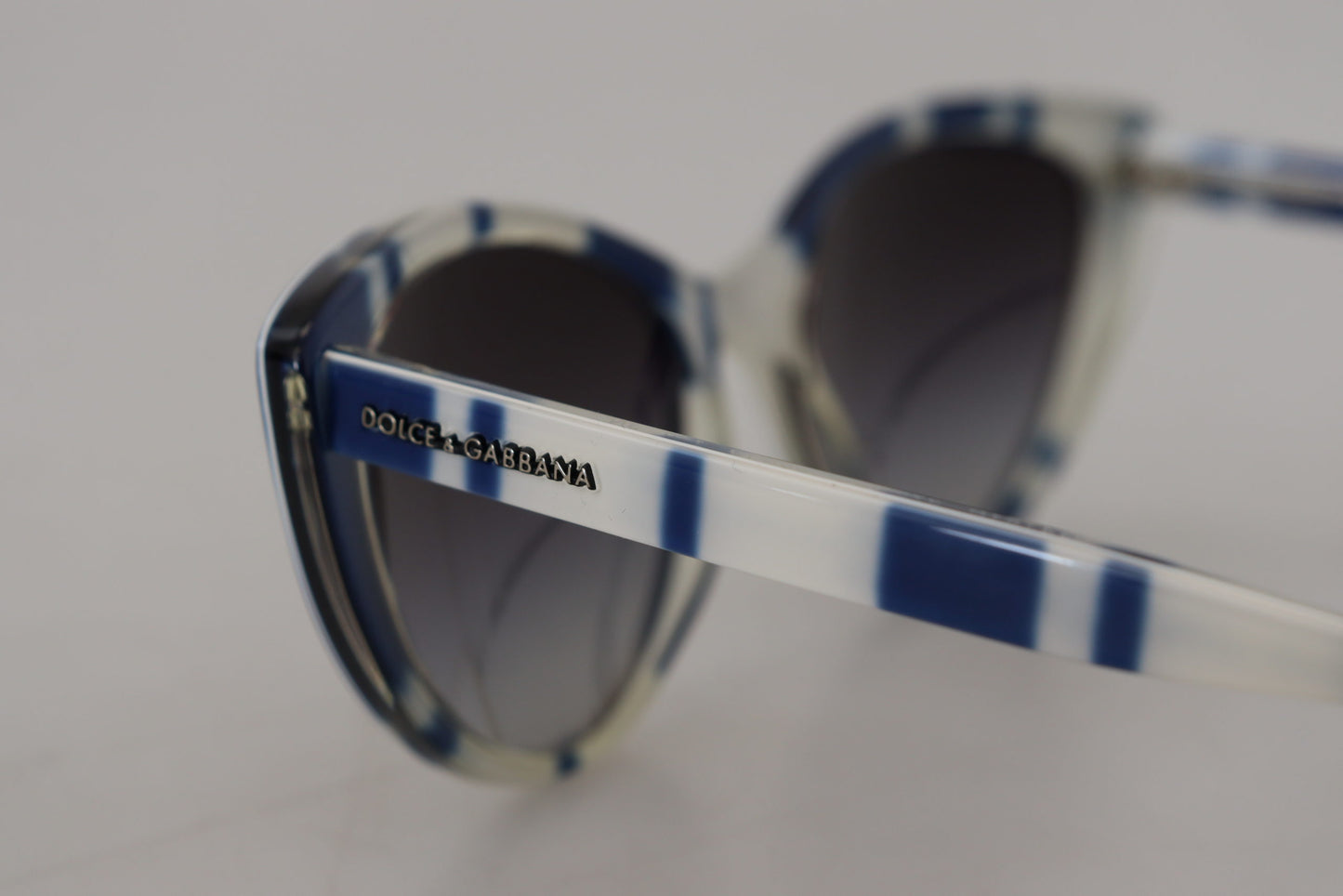 Dolce & Gabbana Elegant Blue & White Gradient Sunglasses