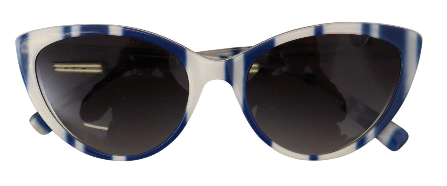 Dolce & Gabbana Elegant Blue & White Gradient Sunglasses