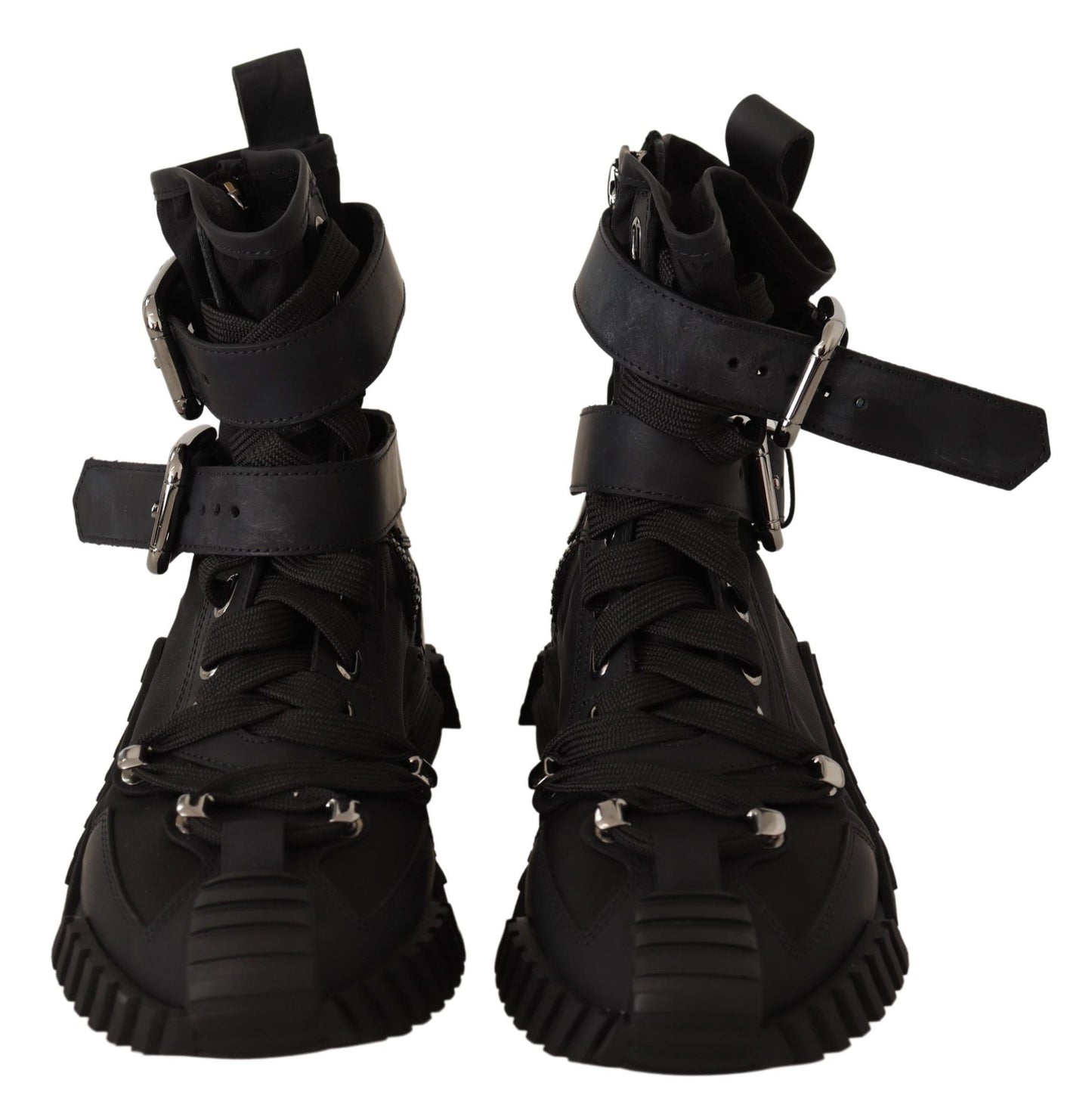 Dolce & Gabbana Elevated Trekking Boots with Sculpted Overlays