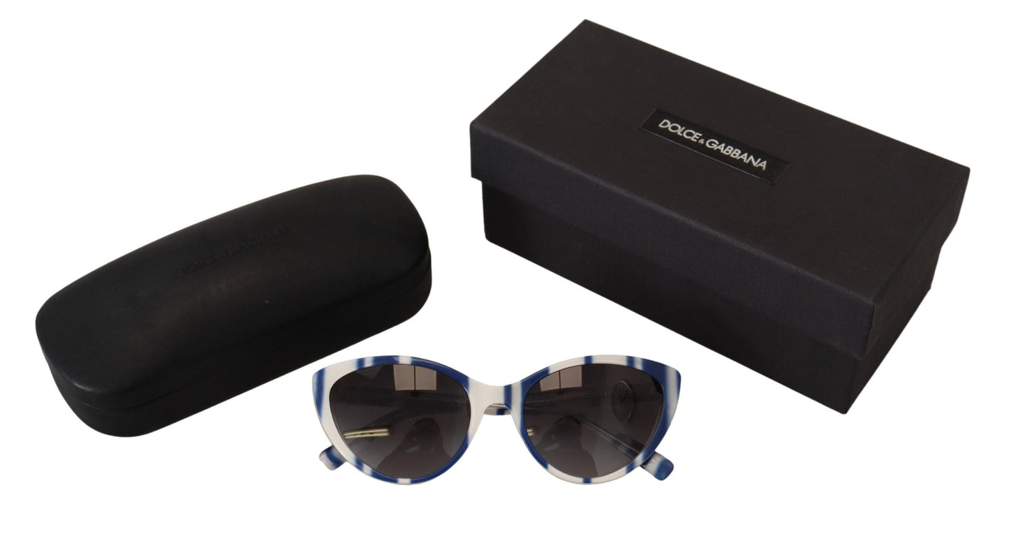 Dolce & Gabbana Elegant Blue & White Gradient Sunglasses