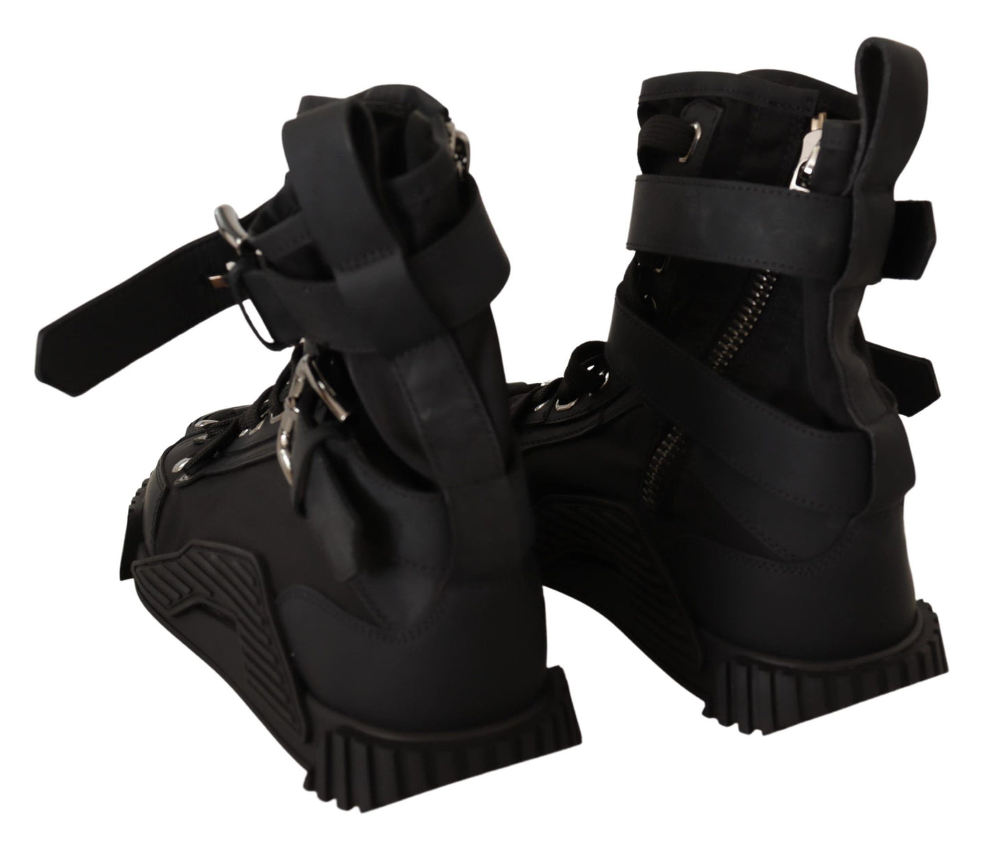 Dolce & Gabbana Elevated Trekking Boots with Sculpted Overlays