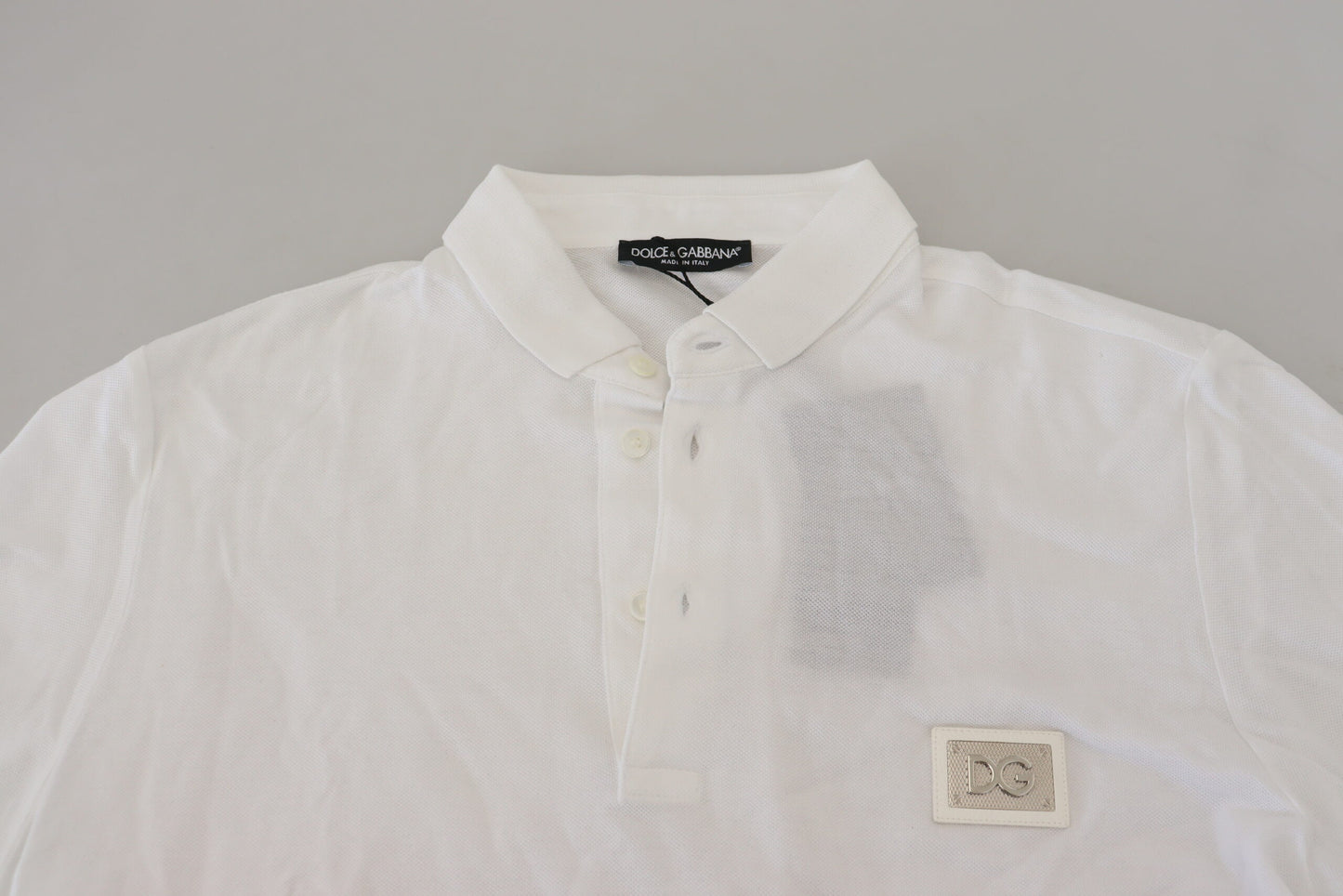 Dolce & Gabbana Exquisite White Cotton Polo T-Shirt