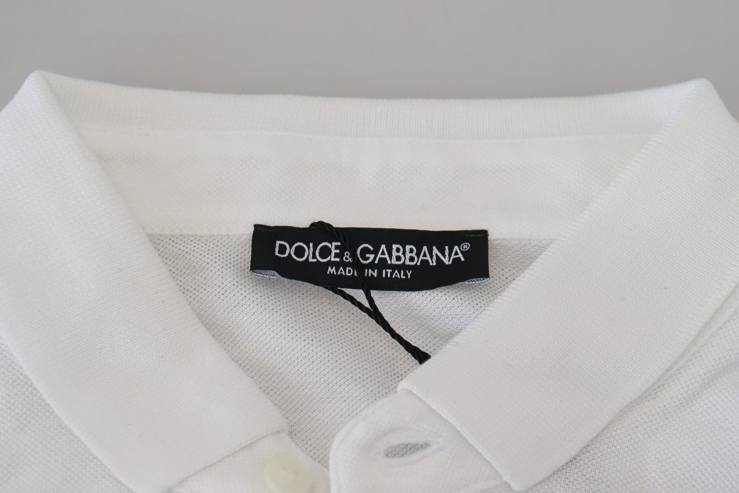 Dolce & Gabbana Exquisite White Cotton Polo T-Shirt